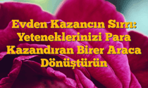 Evden Kazancın Sırrı: Yeteneklerinizi Para Kazandıran Birer Araca Dönüştürün