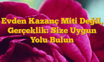 Evden Kazanç Miti Değil, Gerçeklik: Size Uygun Yolu Bulun