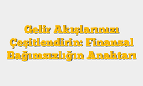 Gelir Akışlarınızı Çeşitlendirin: Finansal Bağımsızlığın Anahtarı
