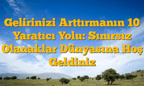 Gelirinizi Arttırmanın 10 Yaratıcı Yolu: Sınırsız Olanaklar Dünyasına Hoş Geldiniz