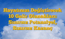 Hayatınızı Değiştirecek 10 Gelir Olanakları: Sınırsız Potansiyel, Sınırsız Kazanç