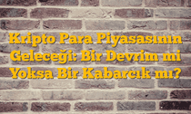 Kripto Para Piyasasının Geleceği: Bir Devrim mi Yoksa Bir Kabarcık mı?