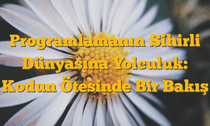 Programlamanın Sihirli Dünyasına Yolculuk: Kodun Ötesinde Bir Bakış