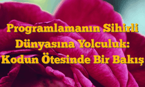 Programlamanın Sihirli Dünyasına Yolculuk: Kodun Ötesinde Bir Bakış