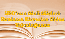 SEOâ€™nun Gizli Güçleri: Sıralama Zirvesine Giden Yolculuğunuz