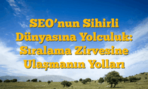 SEOâ€™nun Sihirli Dünyasına Yolculuk:  Sıralama Zirvesine Ulaşmanın Yolları