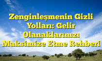 Zenginleşmenin Gizli Yolları: Gelir Olanaklarınızı Maksimize Etme Rehberi