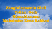 Zenginleşmenin Gizli Yolları: Gelir Olanaklarınızı Maksimize Etme Rehberi