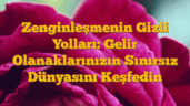 Zenginleşmenin Gizli Yolları: Gelir Olanaklarınızın Sınırsız Dünyasını Keşfedin