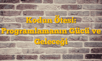 Kodun Ötesi: Programlamanın Gücü ve Geleceği