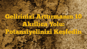 Gelirinizi Arttırmanın 10 Akıllıca Yolu: Potansiyelinizi Keşfedin