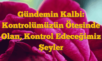 Gündemin Kalbi: Kontrolümüzün Ötesinde Olan, Kontrol Edeceğimiz Şeyler