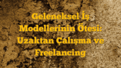 Geleneksel İş Modellerinin Ötesi: Uzaktan Çalışma ve Freelancing