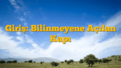 Giriş: Bilinmeyene Açılan Kapı