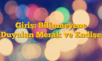 Giriş: Bilinmeyene Duyulan Merak ve Endişe