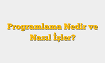Programlama Nedir ve Nasıl İşler?