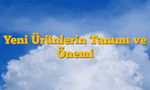 Yeni Ürünlerin Tanımı ve Önemi