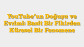 YouTubeâ€™un Doğuşu ve Evrimi: Basit Bir Fikirden Küresel Bir Fenomene