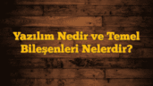 Yazılım Nedir ve Temel Bileşenleri Nelerdir?
