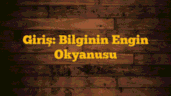 Giriş: Bilginin Engin Okyanusu