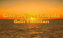 Giriş: Değişen Dünyada Gelir Fırsatları