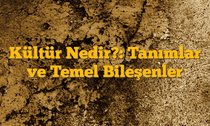 Kültür Nedir?: Tanımlar ve Temel Bileşenler